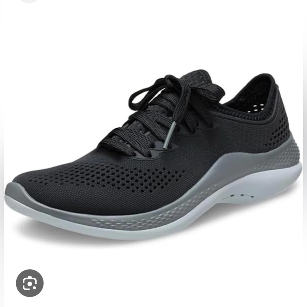 Crocs Literide Pacer Lace Up Black Womens shoes Sz 9